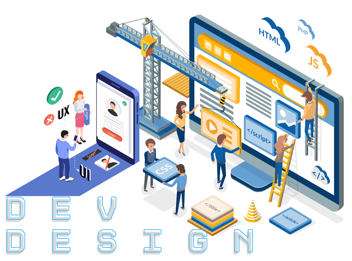 illustration d'un site web en cours de développement