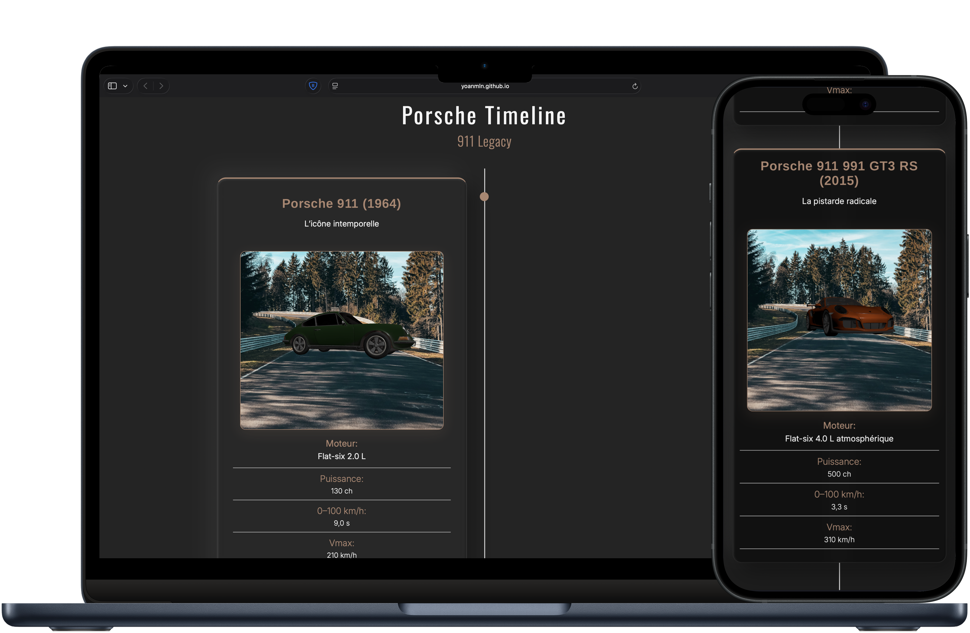 Capture d'écan d'un projet fictif développé en HTML, CSS et avec l'utilisation de Bootstrap